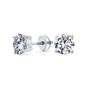 5mm Round CZ diamond 925 studs!! Supportive backings